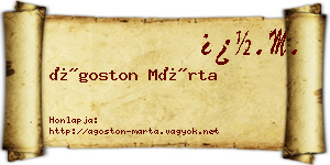 Ágoston Márta névjegykártya